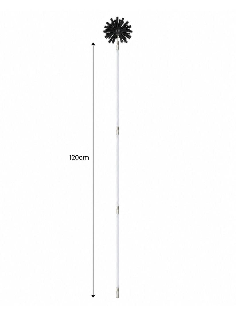 Børste til rengøring af glas på pilleovn | 120 cm | 3 dele