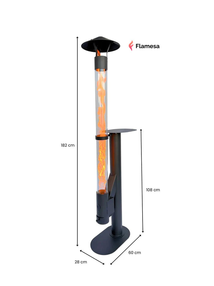 terrassevarmer med bord – Flamesa Lumina i haven