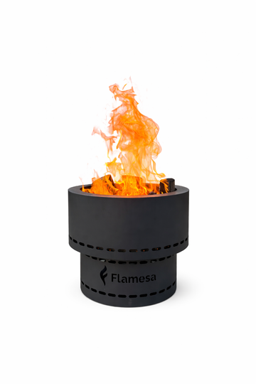 bålkurv pellets – Flamesa Flame på terrasse