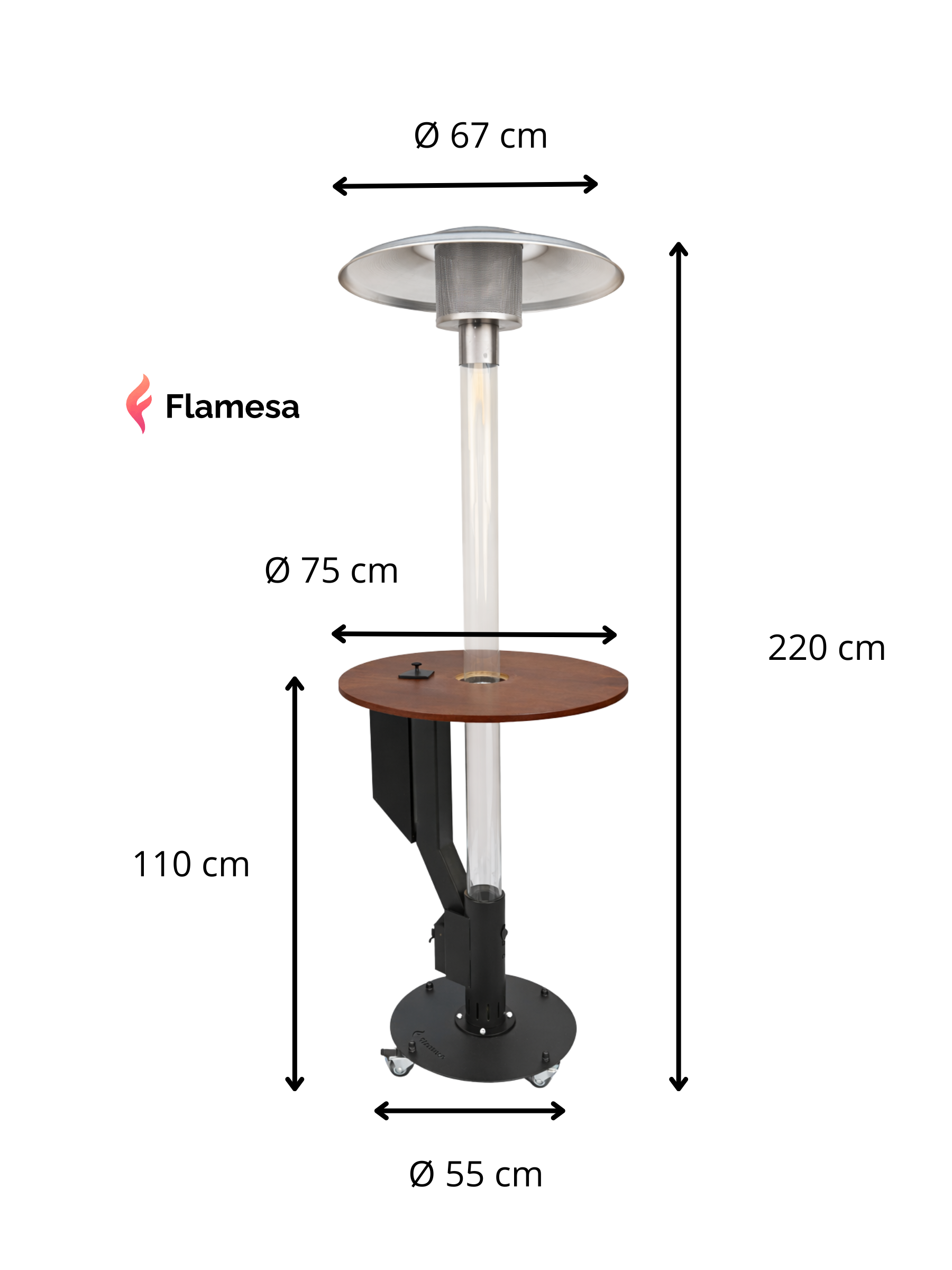 pilleovn terrasse design – Flamesa Solaro i haven